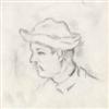 PAUL CÉZANNE Homme au Chapeau (Etude pour ""Les joueurs de cartes"").